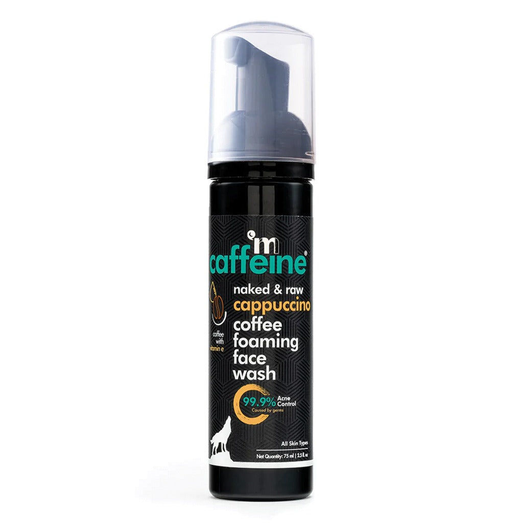 Mcaffeine Naked & Raw Cappuccino Coffee Foaming Face Wash With Vitamin E & Almond Milk 75 mL - Easy Pharmacy LLC