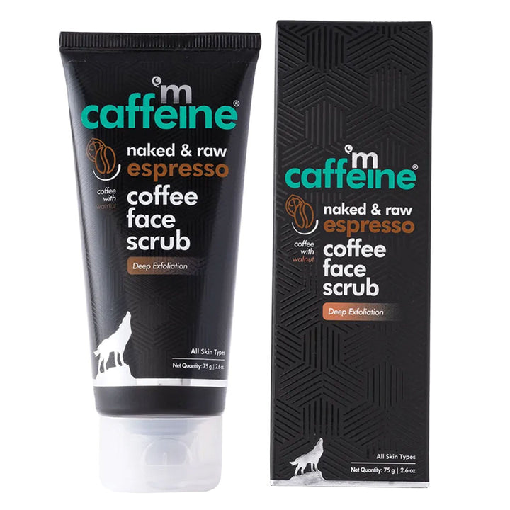 Mcaffeine Naked & Raw Espresso Coffee Face Scrub with Walnut & Pro-Vitamin B5 75 g - Easy Pharmacy LLC