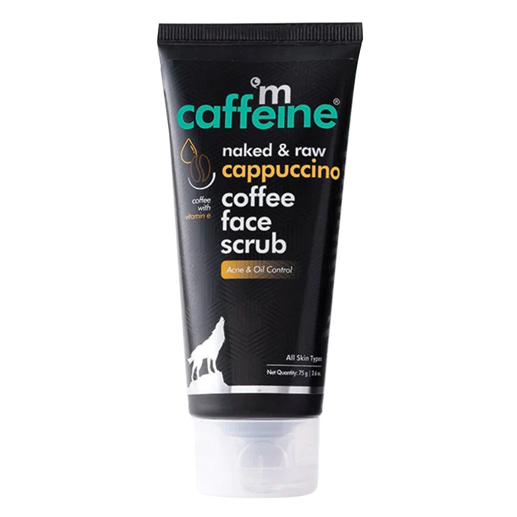 Mcaffeine Naked & Raw Cappuccino Coffee Face Scrub with Vitamin E And Cinnamon 75 g - Easy Pharmacy LLC