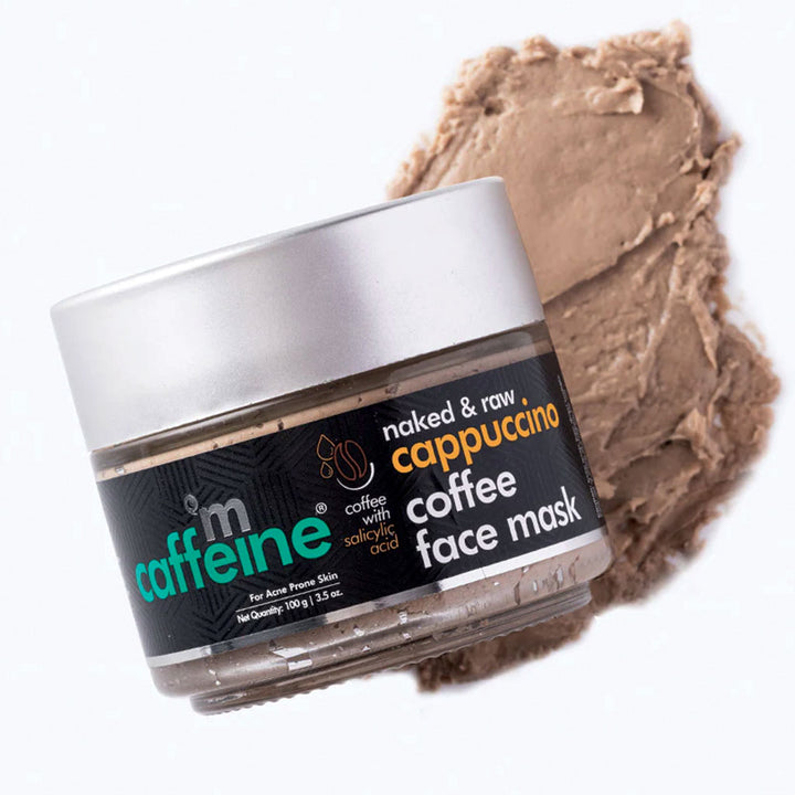 Mcaffeine Naked & Raw Cappuccino Coffee Face Mask With Salicylic Acid & Kaolin Clay 100 g - Easy Pharmacy LLC