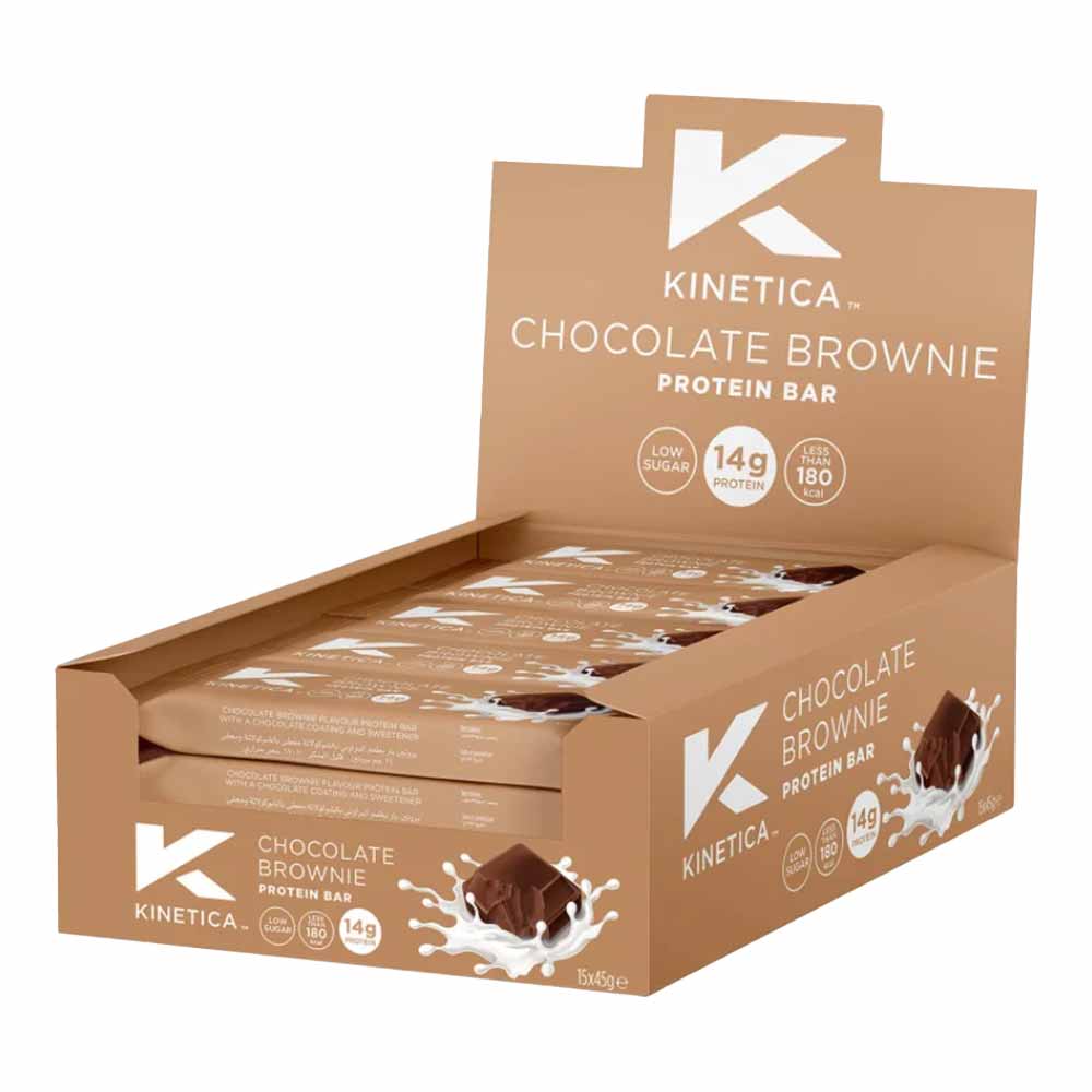 Kinetica Deluxe Protein Bar Chocolate Brownie 45 g, 15's - Easy Pharmacy LLC