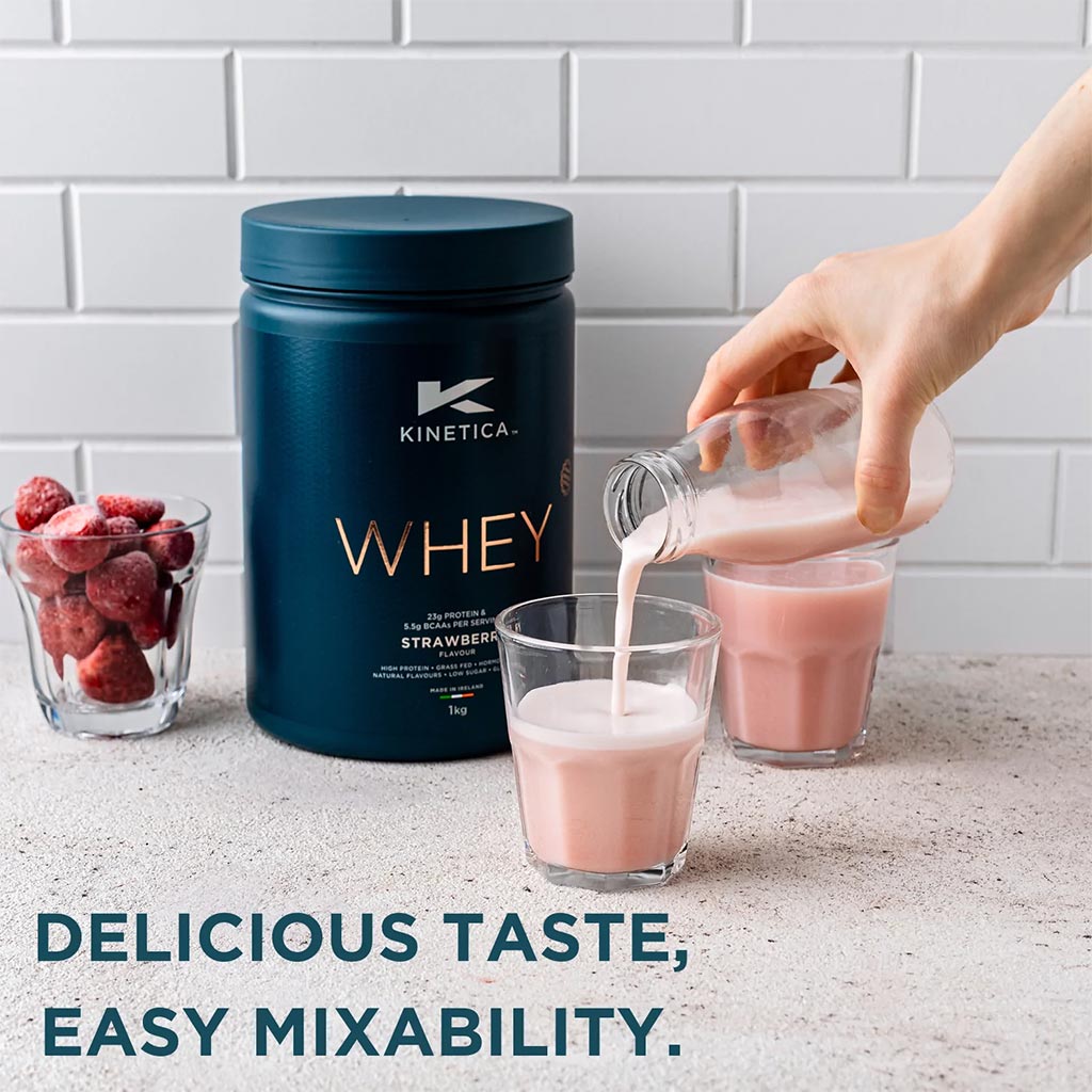 Kinetica Whey Protein Powder Strawberry 1000 g - Easy Pharmacy LLC