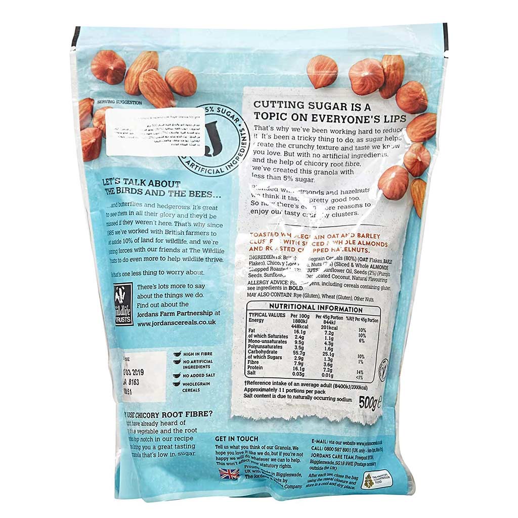 Jordans Low Sugar Almond & Hazelnut Granola 500 g - Easy Pharmacy LLC