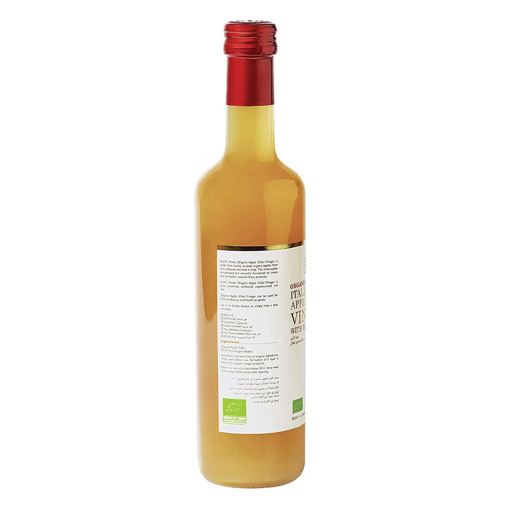 Earth's Finest Organic Italian Apple Cider Vinegar With Mother 500 mL - Easy Pharmacy LLC