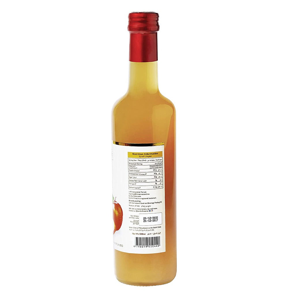 Earth's Finest Organic Italian Apple Cider Vinegar With Mother 500 mL - Easy Pharmacy LLC