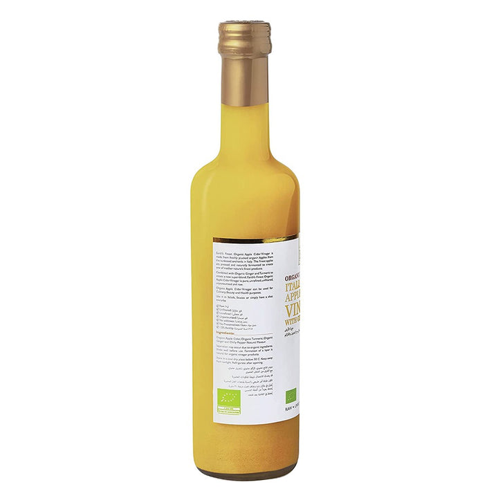 Earth's Finest Organic Apple Cider Vinegar With Ginger And Turmeric 500 mL - Easy Pharmacy LLC