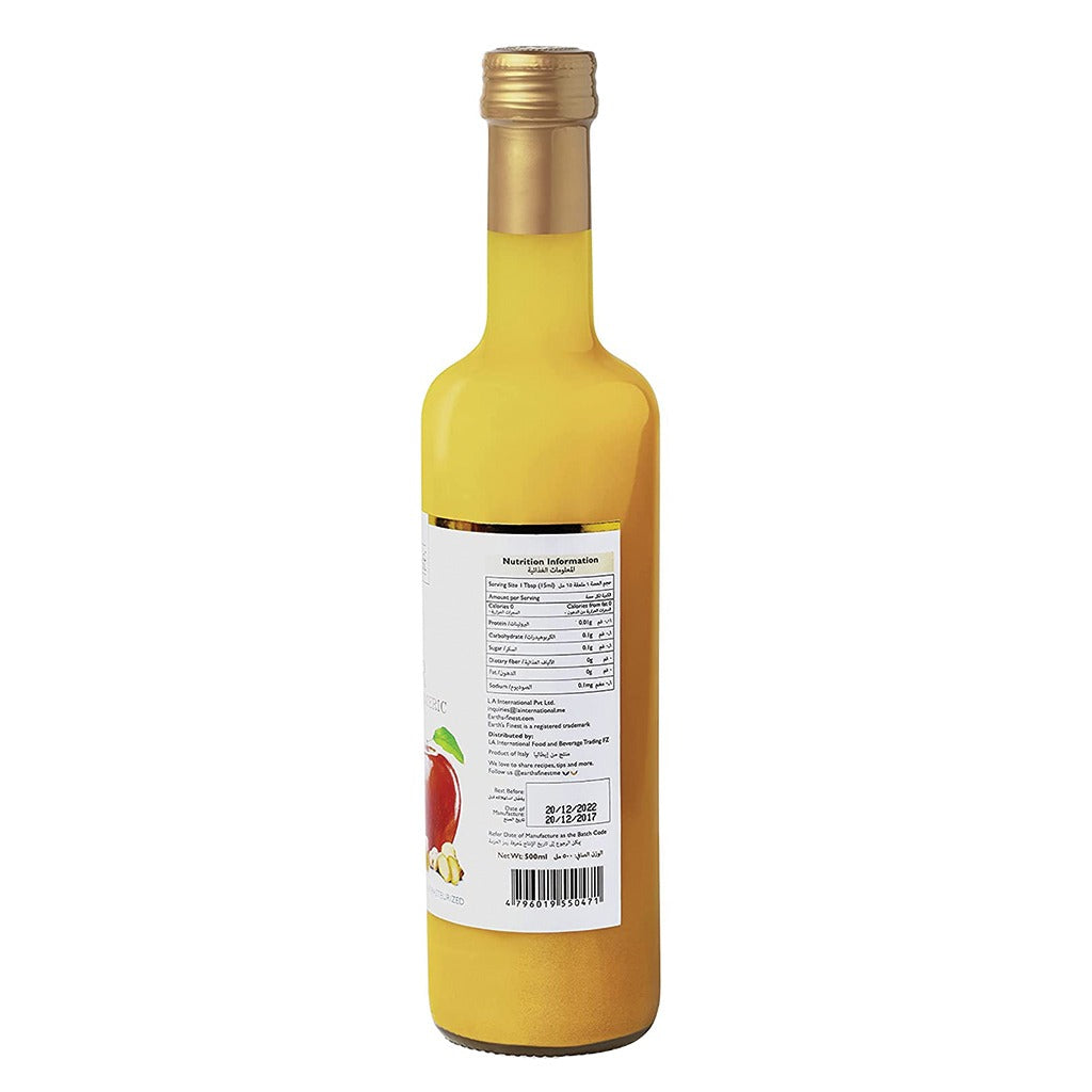 Earth's Finest Organic Apple Cider Vinegar With Ginger And Turmeric 500 mL - Easy Pharmacy LLC