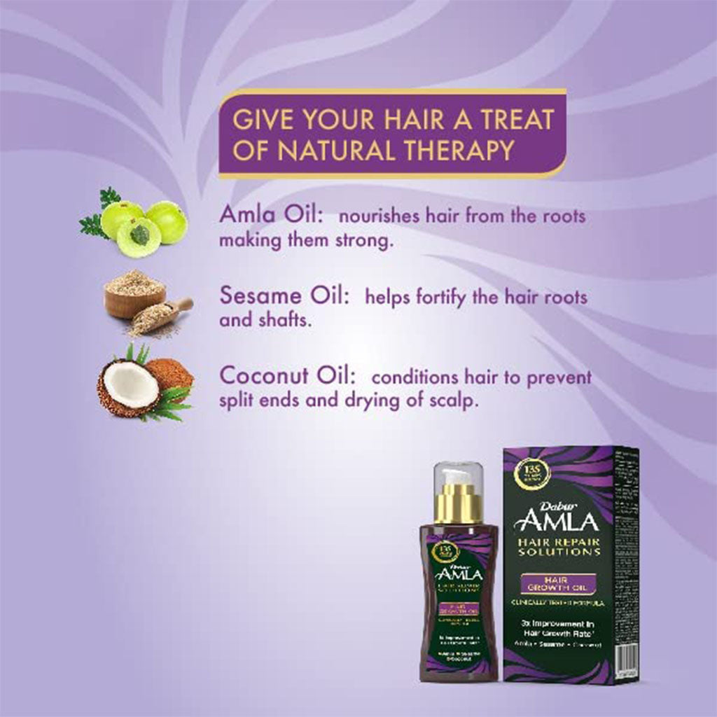 Dabur Amla Hair Repair Solutions Therapeutic Hair Growth Oil 150ml - Easy Pharmacy LLC