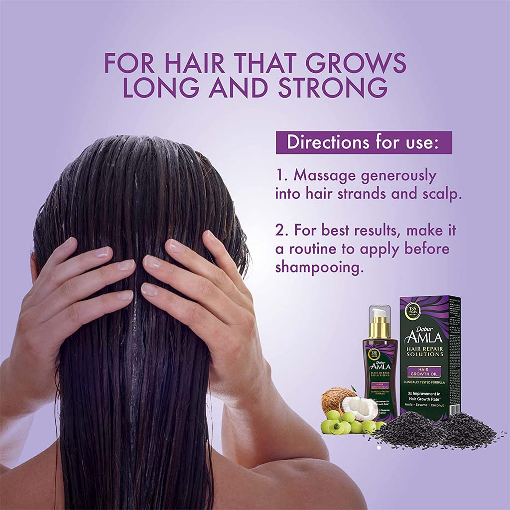 Dabur Amla Hair Repair Solutions Therapeutic Hair Growth Oil 150ml - Easy Pharmacy LLC