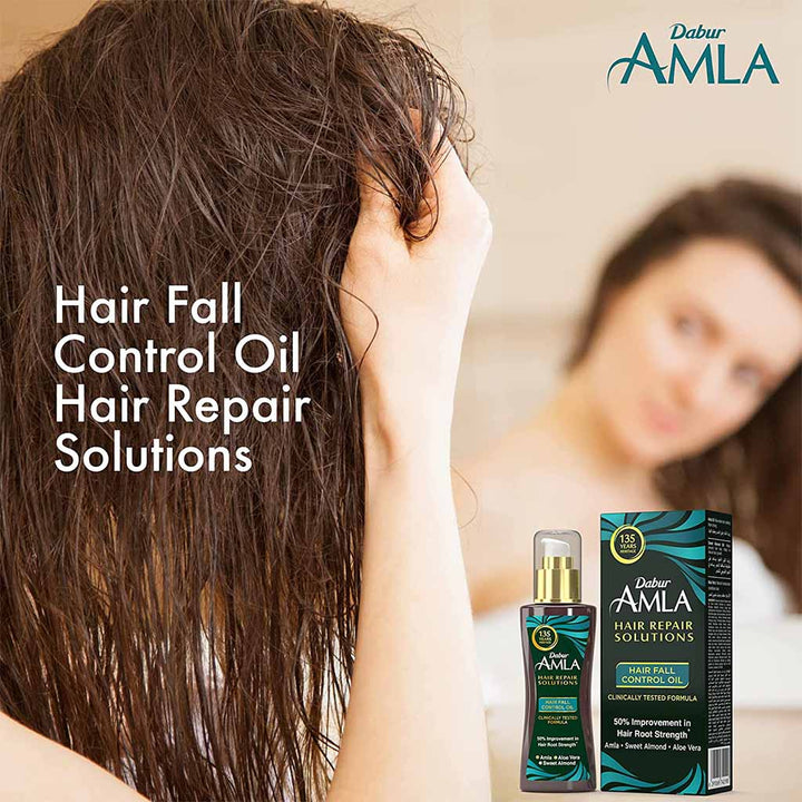 Dabur Amla Hair Repair Solutions Hair Fall Control Oil For Strong & Thick Hair 150ml - Easy Pharmacy LLC