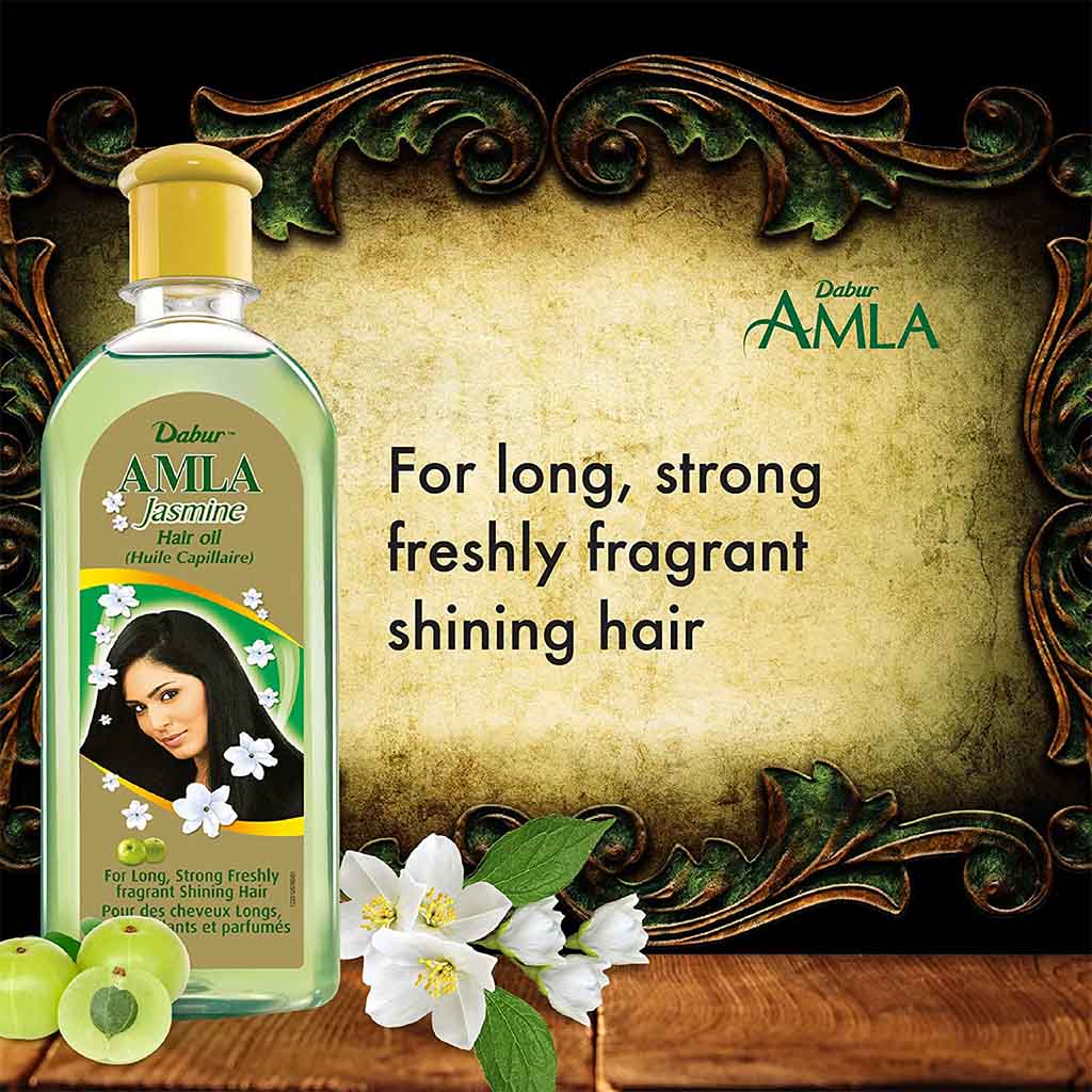 Dabur Amla Jasmine Hair Oil For Long, Strong, Fragrant & Shiny Hair 200ml - Easy Pharmacy LLC