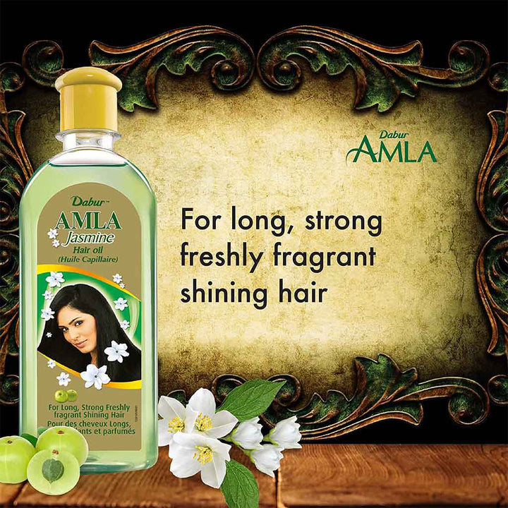 Dabur Amla Jasmine Hair Oil For Long, Strong, Fragrant & Shiny Hair 200ml - Easy Pharmacy LLC