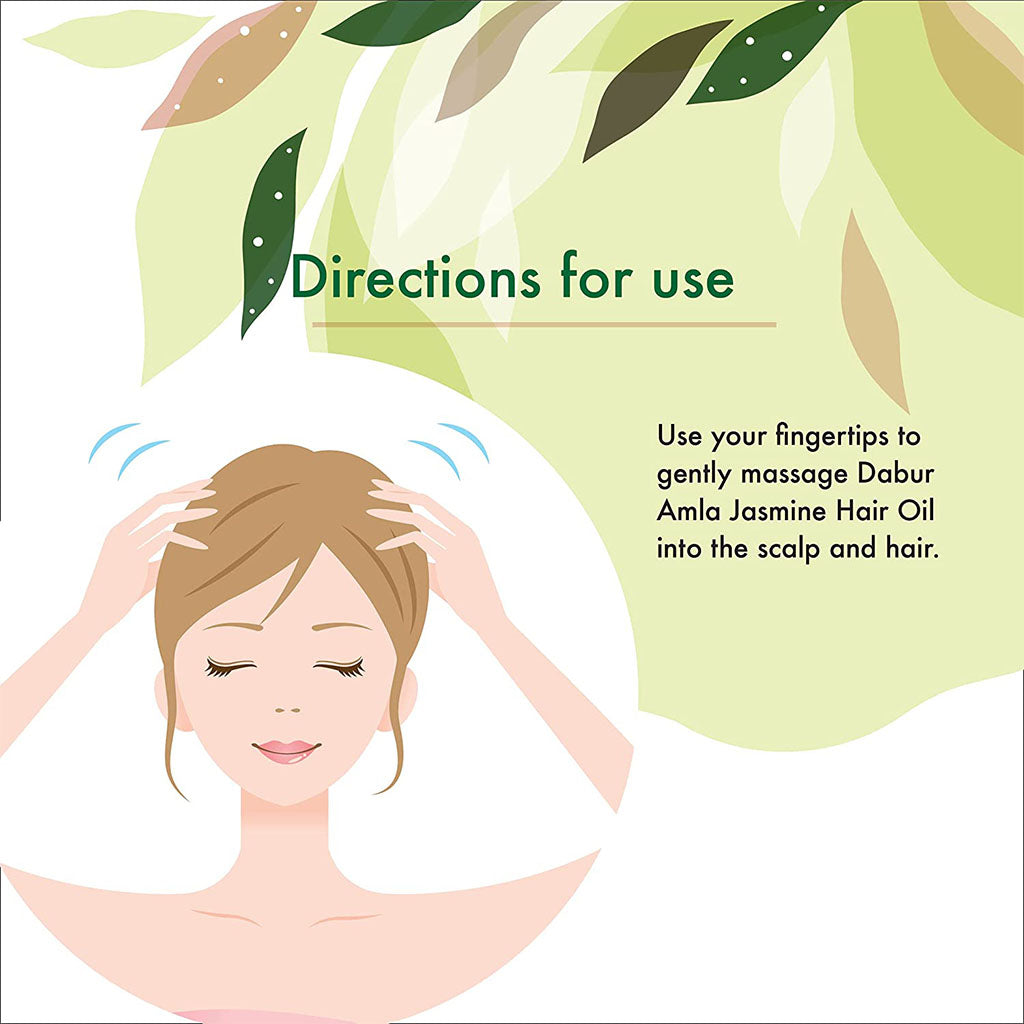 Dabur Amla Jasmine Hair Oil For Long, Strong, Fragrant & Shiny Hair 200ml - Easy Pharmacy LLC