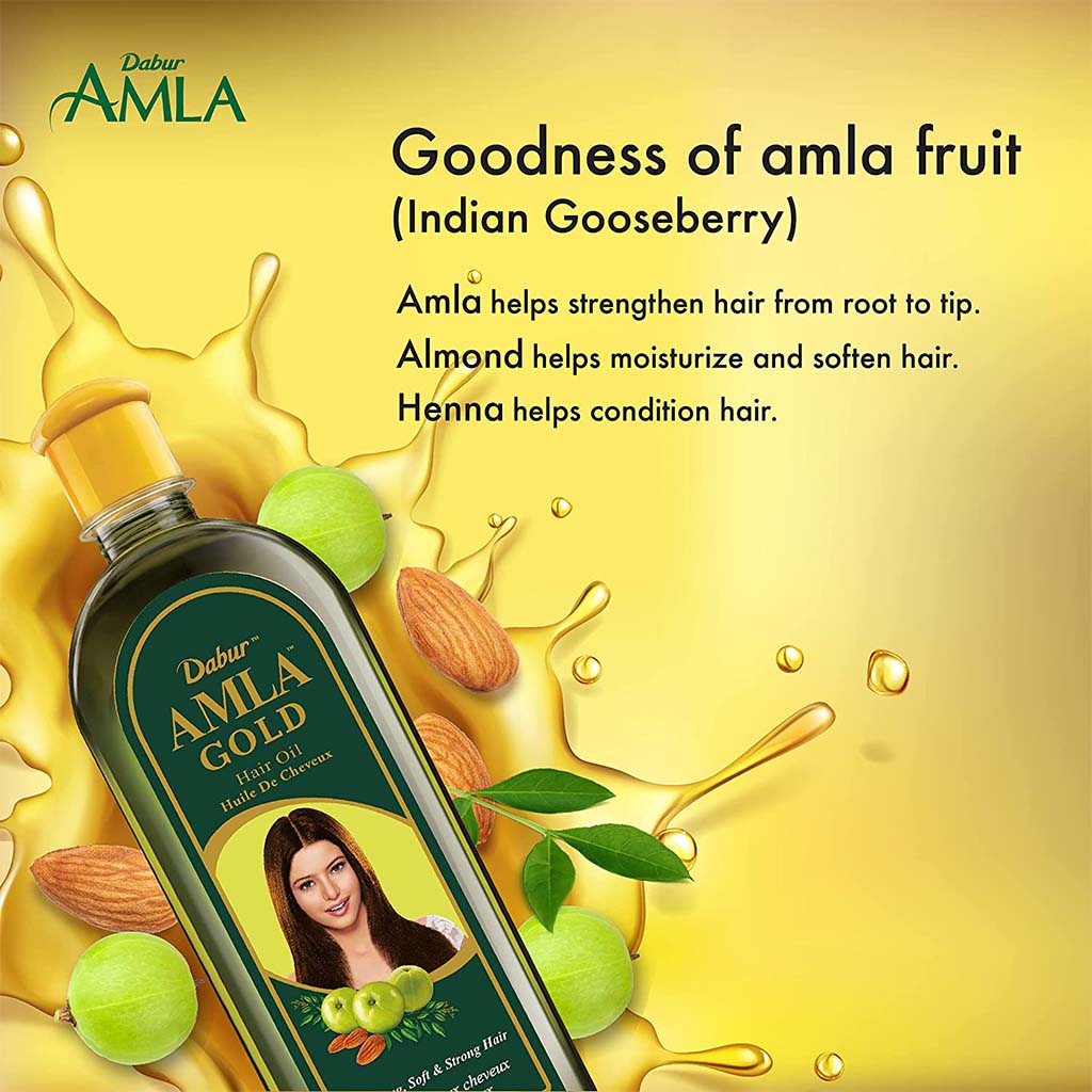 Dabur Amla Gold Hair Oil For Dry And Damaged Hair 200ml - Easy Pharmacy LLC