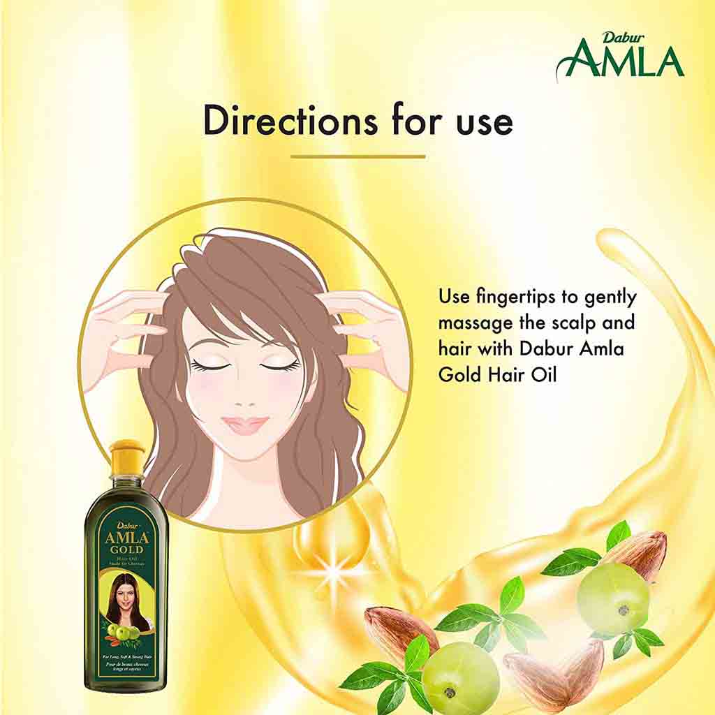 Dabur Amla Gold Hair Oil For Dry & Damaged Hair 300ml - Easy Pharmacy LLC