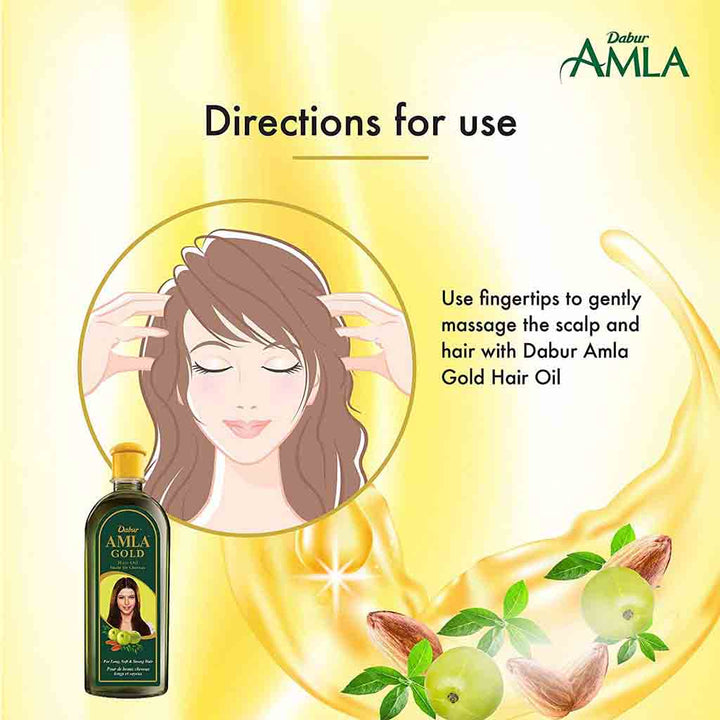 Dabur Amla Gold Hair Oil For Dry & Damaged Hair 300ml - Easy Pharmacy LLC