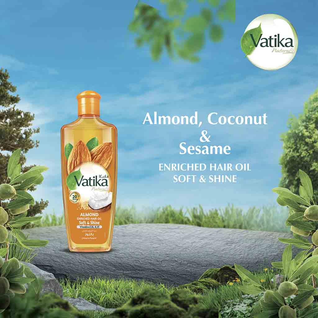 Dabur Vatika Naturals Soft & shine Almond Enriched Hair Oil 200ml - Easy Pharmacy LLC