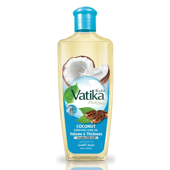 Dabur Vatika Naturals Volume & Thickness Coconut Enriched Hair Oil 200ml - Easy Pharmacy LLC