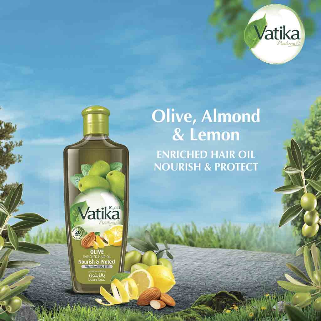 Dabur Vatika Naturals Nourish & Protect Olive Enriched Hair Oil 200ml - Easy Pharmacy LLC