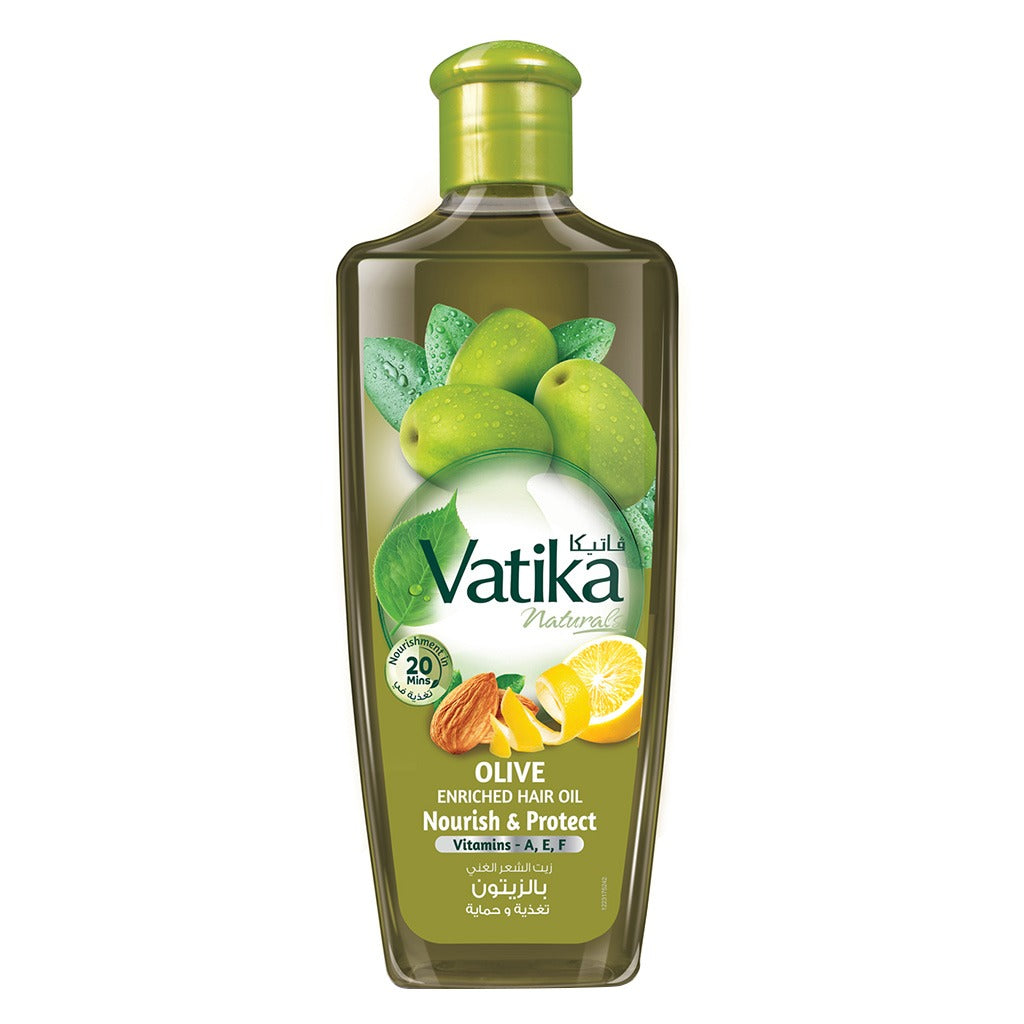 Dabur Vatika Olive Enriched Nourish & Protect Hair Oil 300 mL - Easy Pharmacy LLC