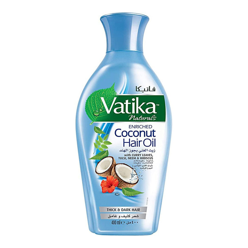 Dabur Vatika Naturals Enriched Coconut Hair Oil With Curry Leaves 400ml - Easy Pharmacy LLC