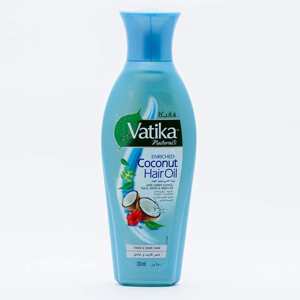 Dabur Vatika Naturals Enriched Coconut Hair Oil With Curry Leaves 250ml - Easy Pharmacy LLC