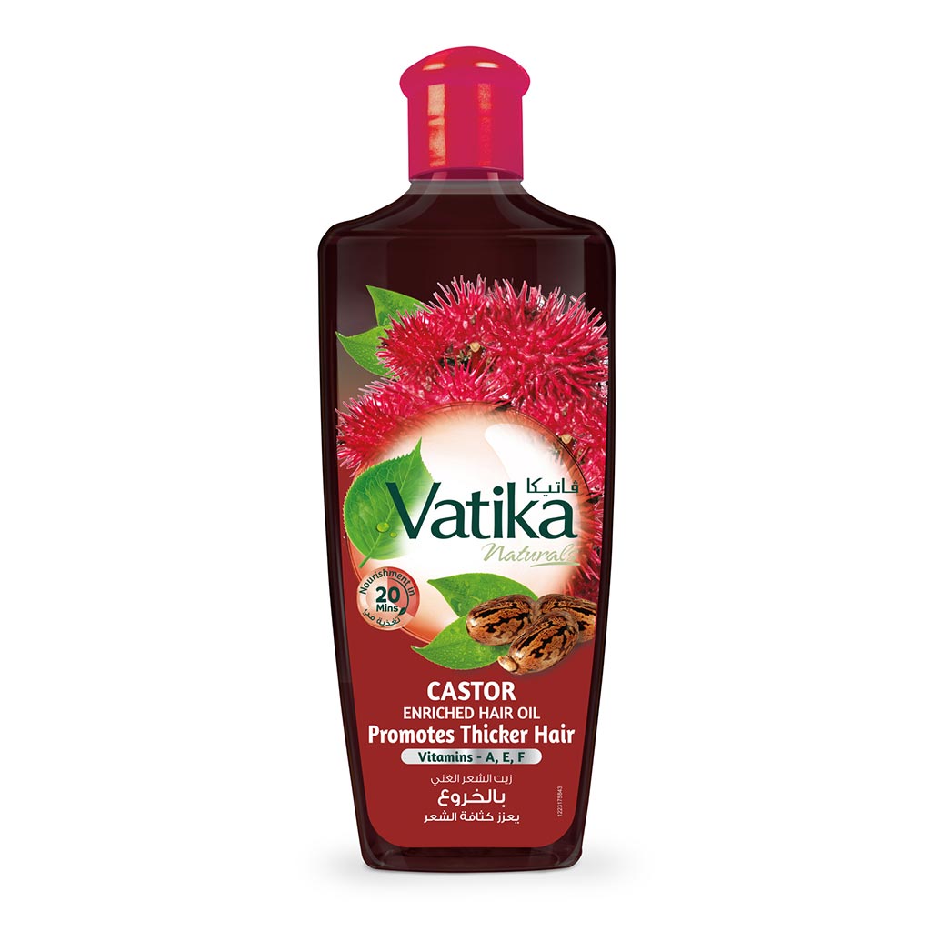 Dabur Vatika Naturals Castor Enriched Hair Oil For Thicker Hair 300ml - Easy Pharmacy LLC