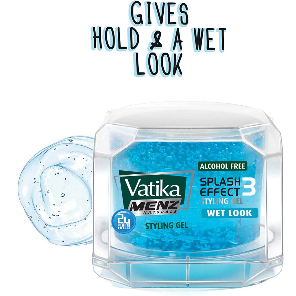 Dabur Naturals Vatika Splash Effect Wet Hair Look Styling Gel 250ml - Easy Pharmacy LLC