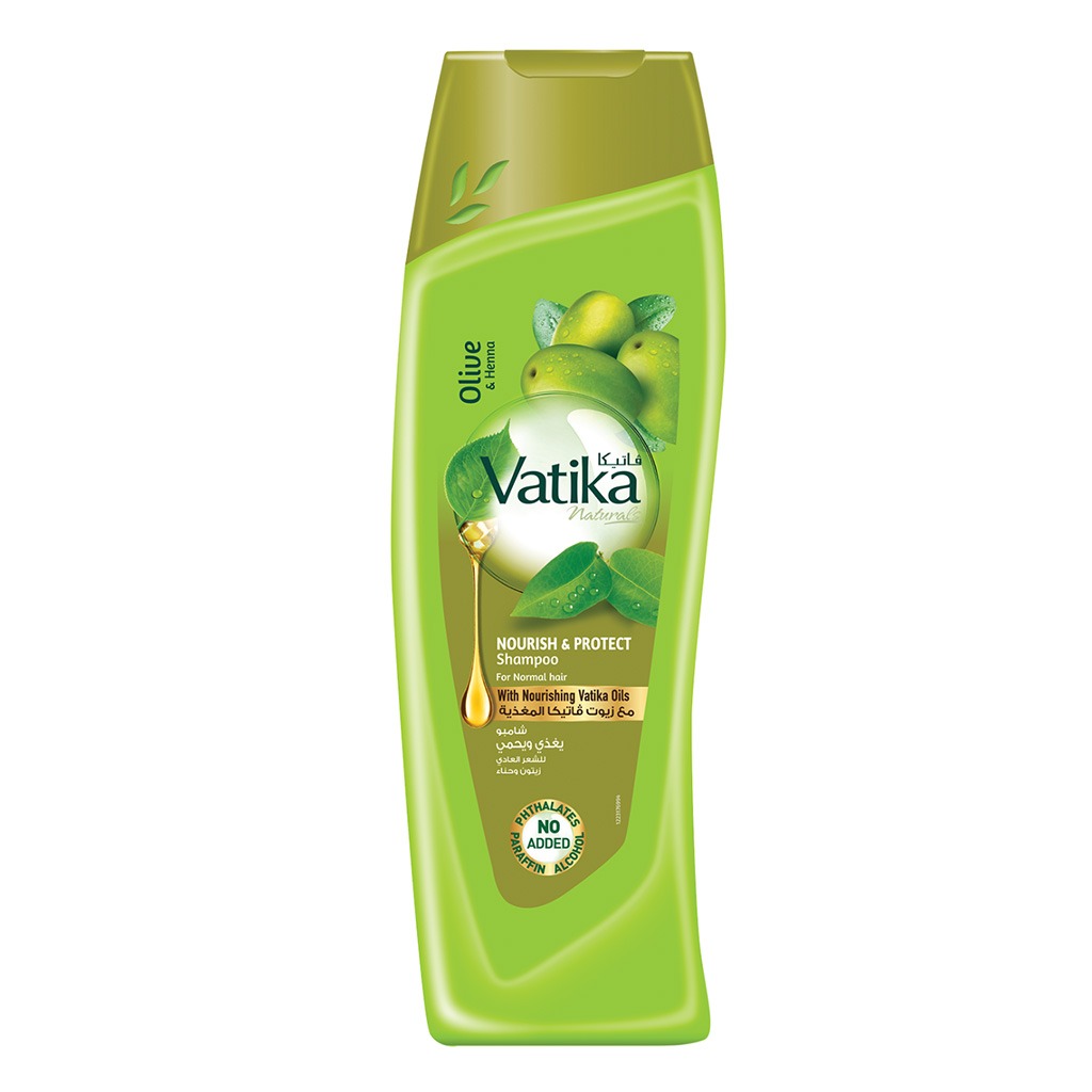 Dabur Vatika Naturals Olive & Henna Nourish & Protect Shampoo For Normal Hair 200ml - Easy Pharmacy LLC