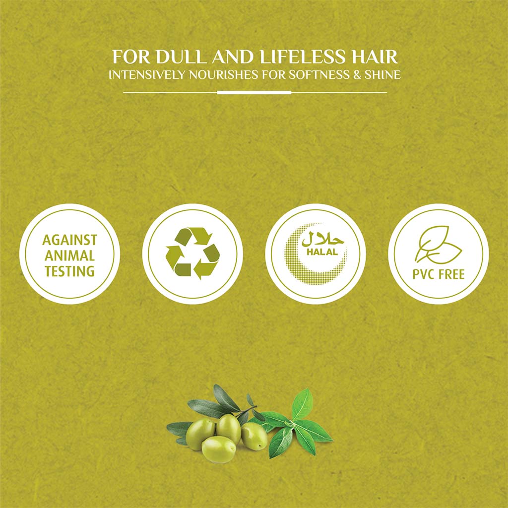 Dabur Vatika Naturals Olive & Henna Nourish & Protect Shampoo For Normal Hair 200ml - Easy Pharmacy LLC