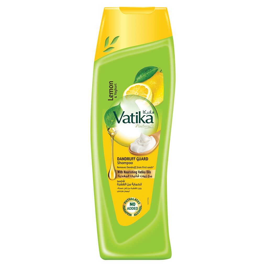 Dabur Vatika Naturals Lemon & Yoghurt Dandruff Guard Shampoo With Nourishing Vatika Oil 200ml - Easy Pharmacy LLC
