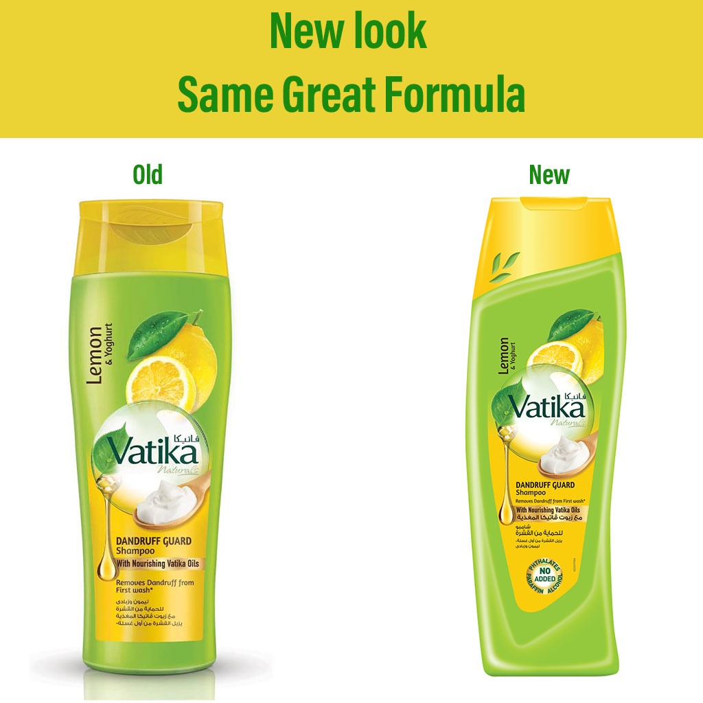Dabur Vatika Naturals Lemon & Yoghurt Dandruff Guard Shampoo With Nourishing Vatika Oil 200ml - Easy Pharmacy LLC