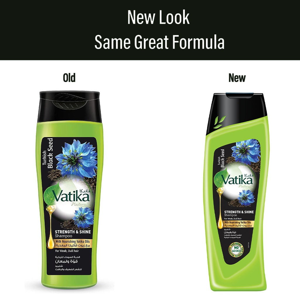 Dabur Vatika Naturals Turkish Black Seed Strength & Shine Shampoo With Nourishing Vatika Oil 200ml - Easy Pharmacy LLC