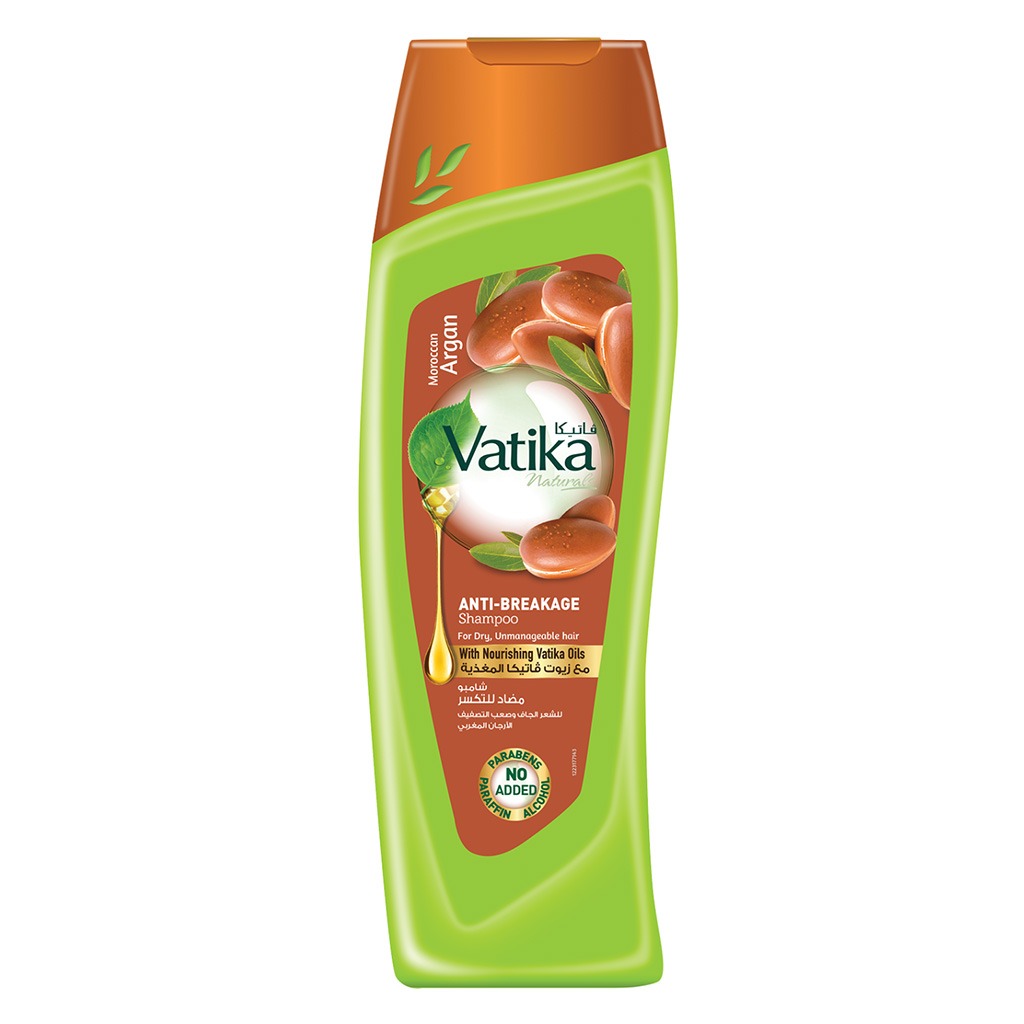 Dabur Vatika Naturals Moroccan Argan Anti-Breakage Shampoo For Dry & Unmanageable Hair 400ml - Easy Pharmacy LLC