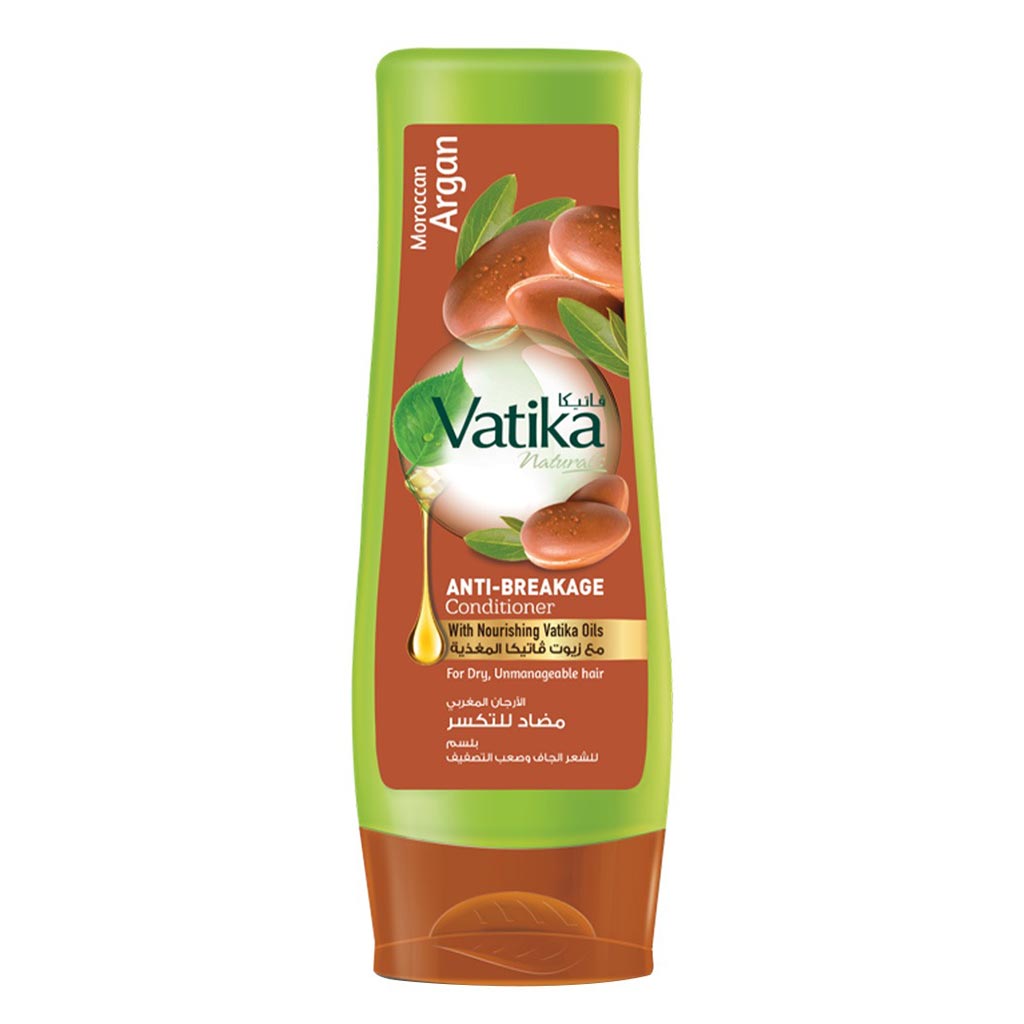Dabur Vatika Naturals Moroccan Argan Anti-Breakage Conditioner For Dry & Unmanageable Hair 200ml - Easy Pharmacy LLC