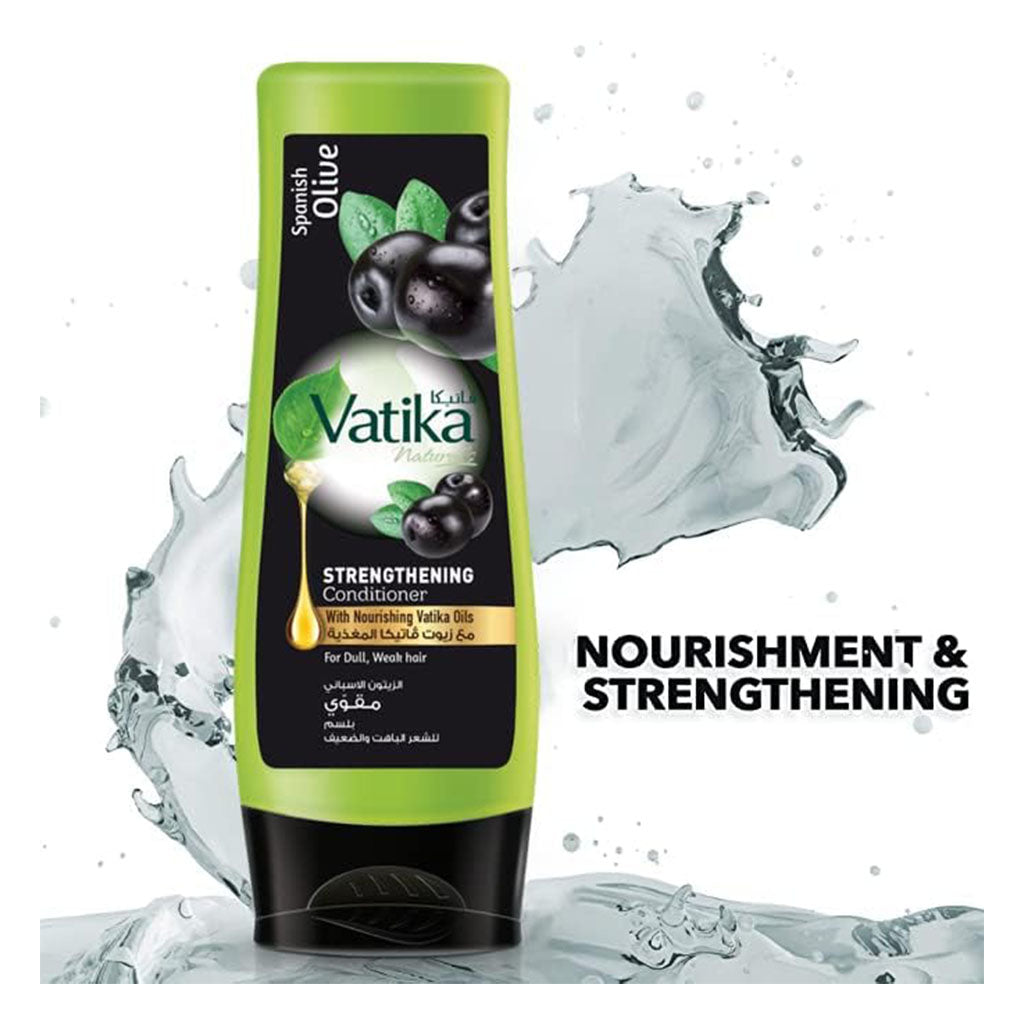 Dabur Vatika Black Olive Black & Strong Hair Conditioner For Dull And Weak Hair 400ml - Easy Pharmacy LLC