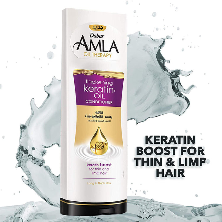 Dabur Amla Oil Therapy Keratin Oil Conditioner For Long & Thick Hair 400ml - Easy Pharmacy LLC