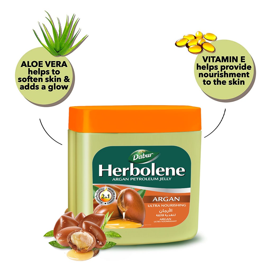 Dabur Herbolene Argan Oil Petroleum Jelly 225 mL - Easy Pharmacy LLC