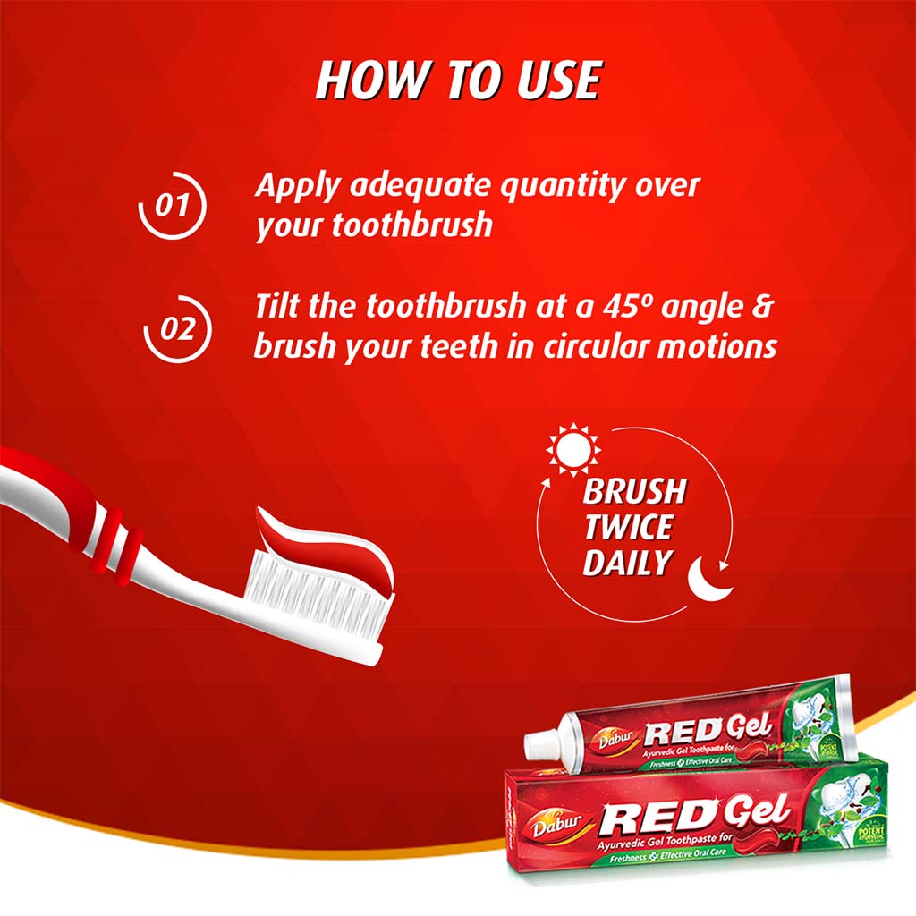 Dabur Red Gel Ayurvedic Gel Toothpaste 200 g - Easy Pharmacy LLC