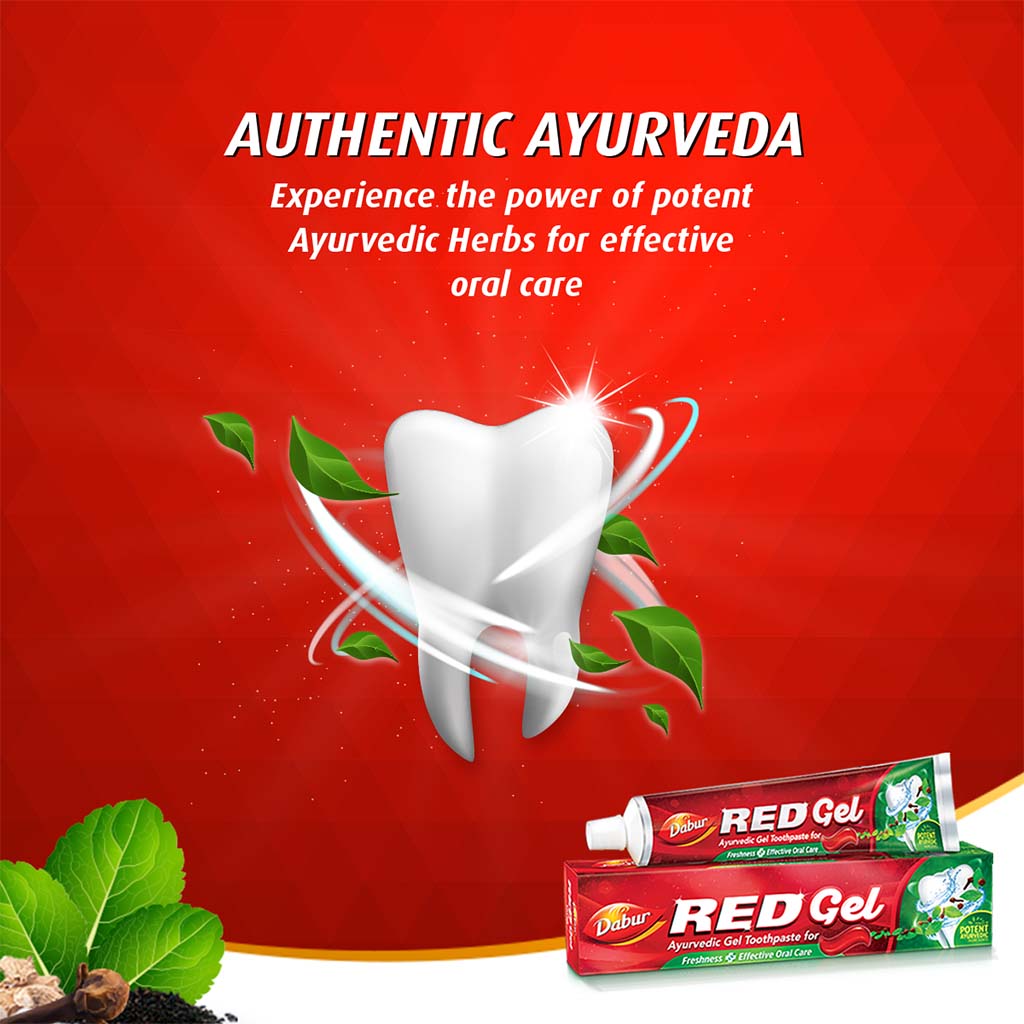 Dabur Red Gel Ayurvedic Gel Toothpaste 200 g - Easy Pharmacy LLC