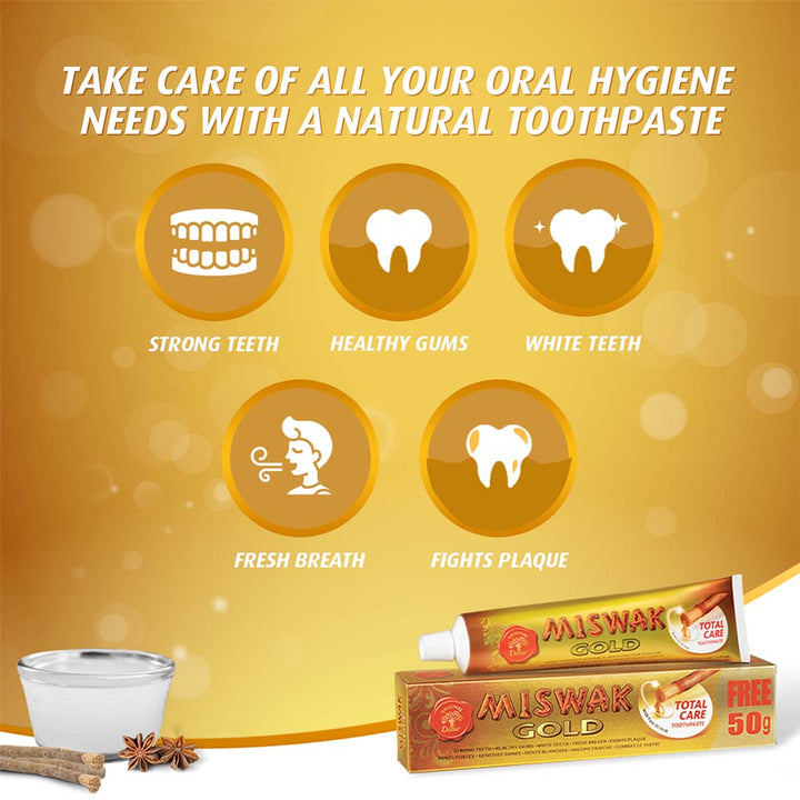 Dabur Miswak Gold Total Care Toothpaste 170 g - Easy Pharmacy LLC