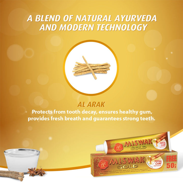 Dabur Miswak Gold Total Care Toothpaste 170 g - Easy Pharmacy LLC