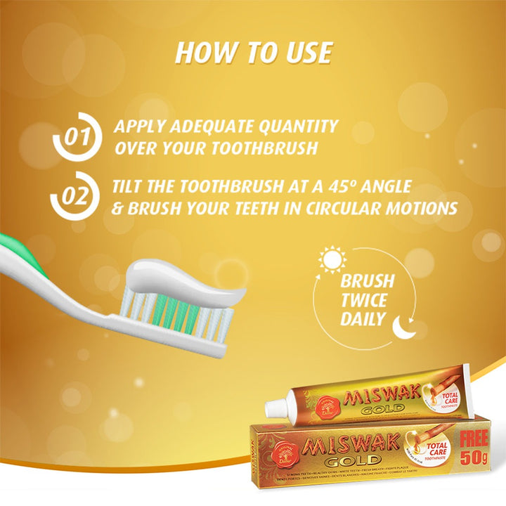 Dabur Miswak Gold Total Care Toothpaste 170 g - Easy Pharmacy LLC