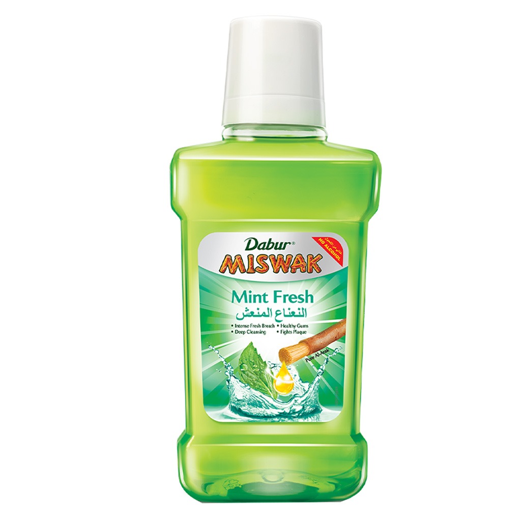 Dabur Miswak Mint Fresh Mouthwash 250 mL - Easy Pharmacy LLC
