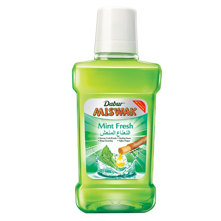 Dabur Miswak Mint Fresh Mouthwash 250 mL - Easy Pharmacy LLC