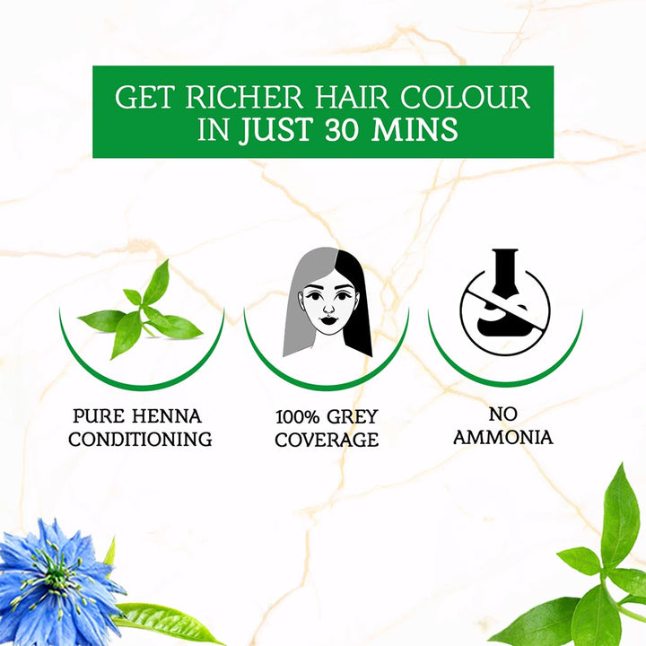 Dabur Vatika Henna Hair Color Natural Black 1 10g - Easy Pharmacy LLC