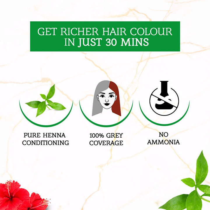 Dabur Vatika Henna Hair Color Burgundy 3.6 10g - Easy Pharmacy LLC
