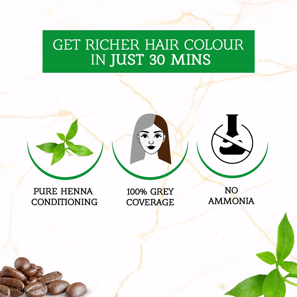 Dabur Vatika Henna Hair Color Dark Brown 4.5g 10g - Easy Pharmacy LLC