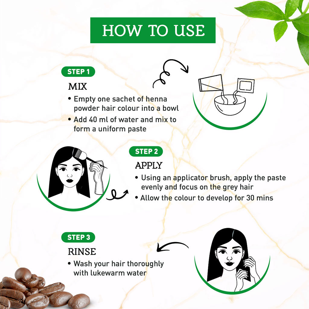 Dabur Vatika Henna Hair Color Dark Brown 4.5g 10g - Easy Pharmacy LLC