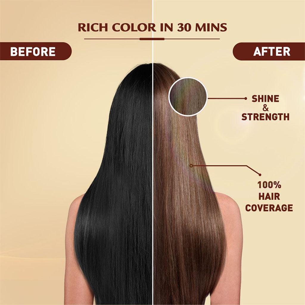 Dabur Vatika Oil Fusion Permanent Hair Color Light Brown 108ml - Easy Pharmacy LLC